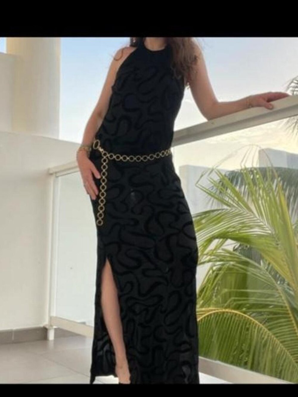 Vintage 90’s black halter dress